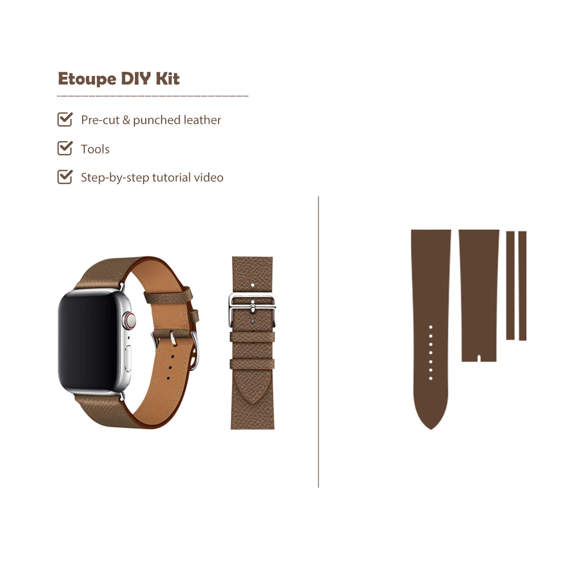 G8activist® Full Grain Leather Apple Watch Band DIY Kits - Image 12