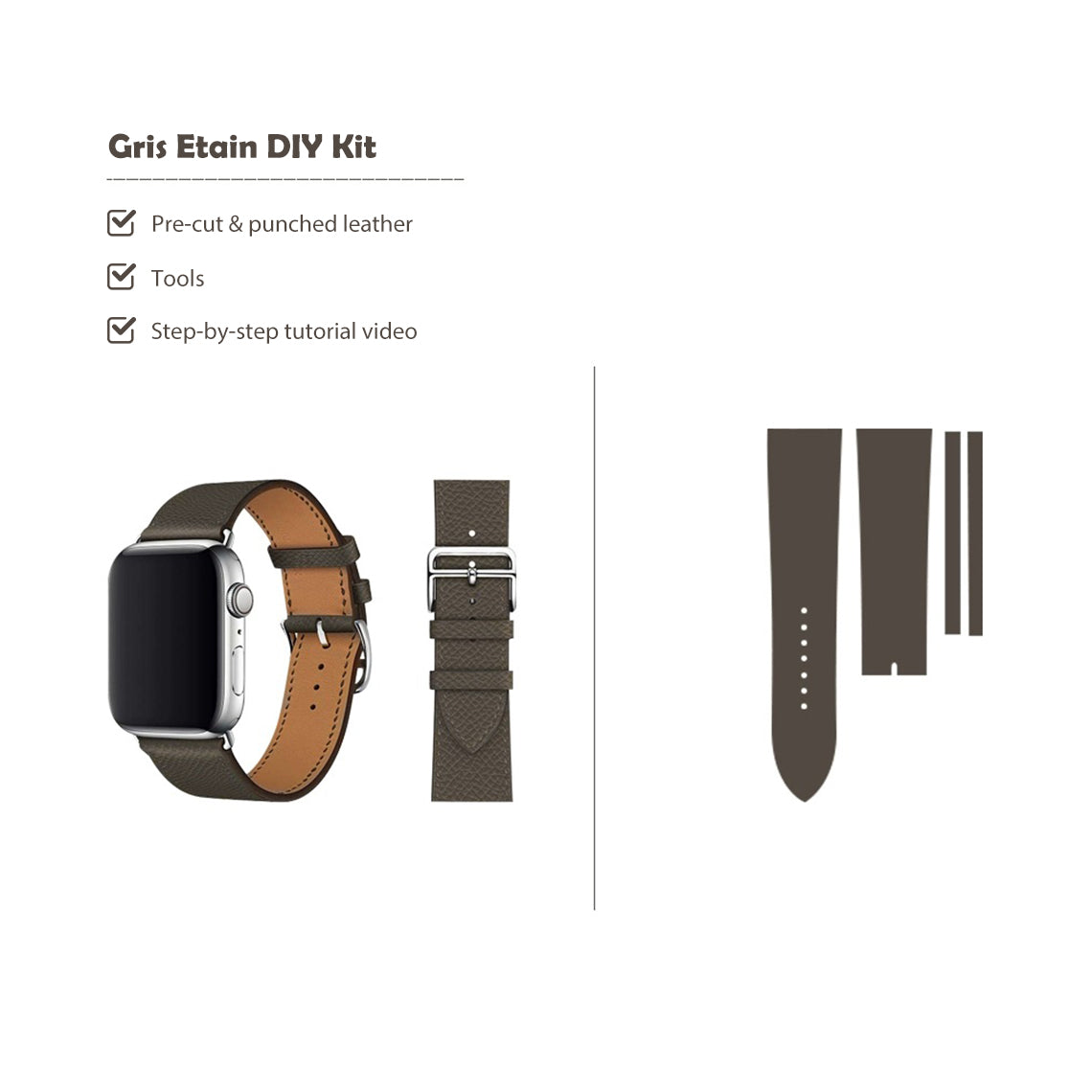 G8activist® Full Grain Leather Apple Watch Band DIY Kits - Image 14