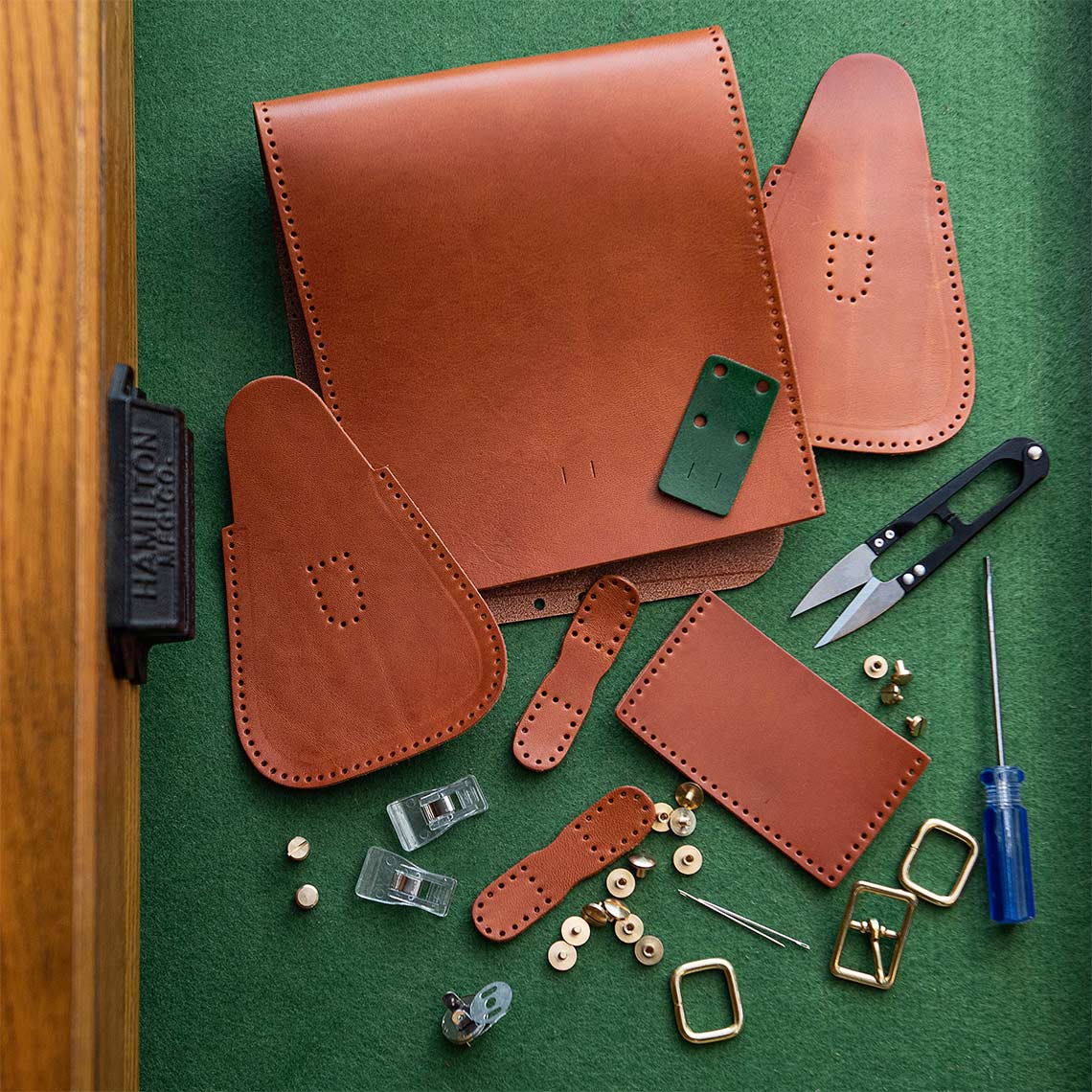 G8activist® Full Grain Leather Women Round Satchel Bag DIY Kit - Image 8