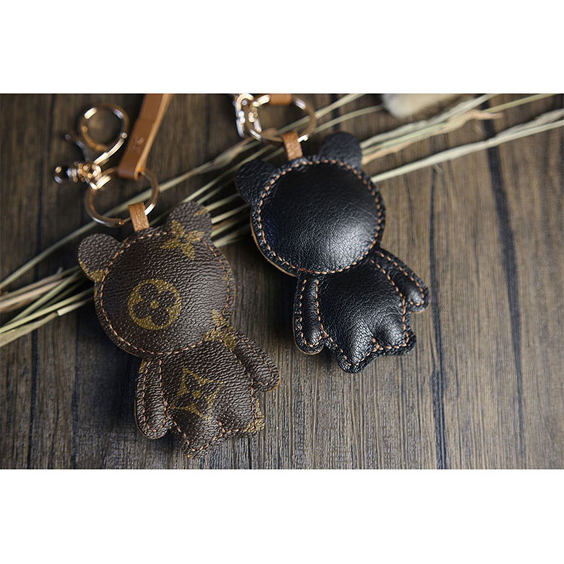 G8activist® Leather Brown Bear Keychain Charm DIY Kit - Image 5