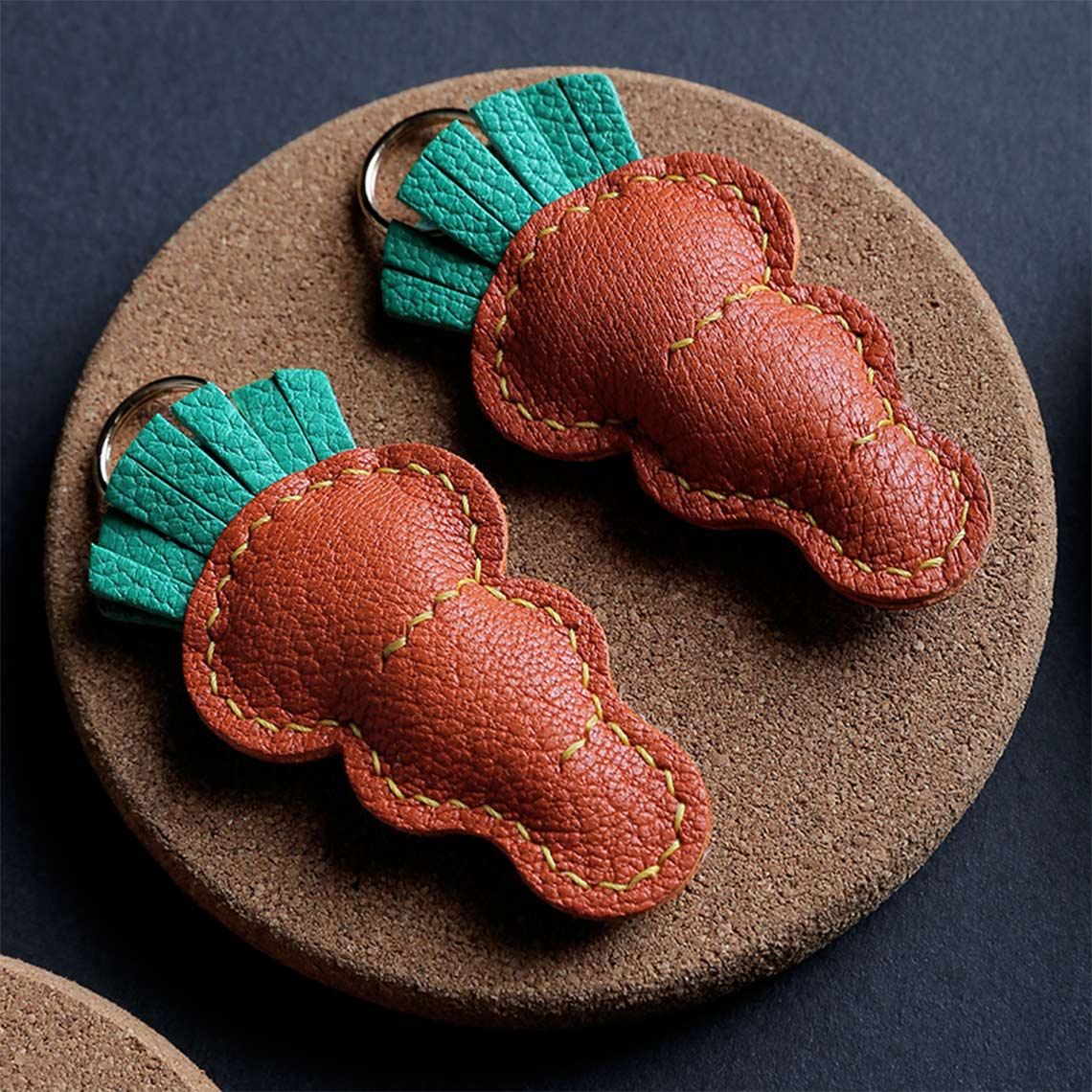 G8activist® Sheep Leather Bunny & Carrot Keychain DIY Kit - Image 7