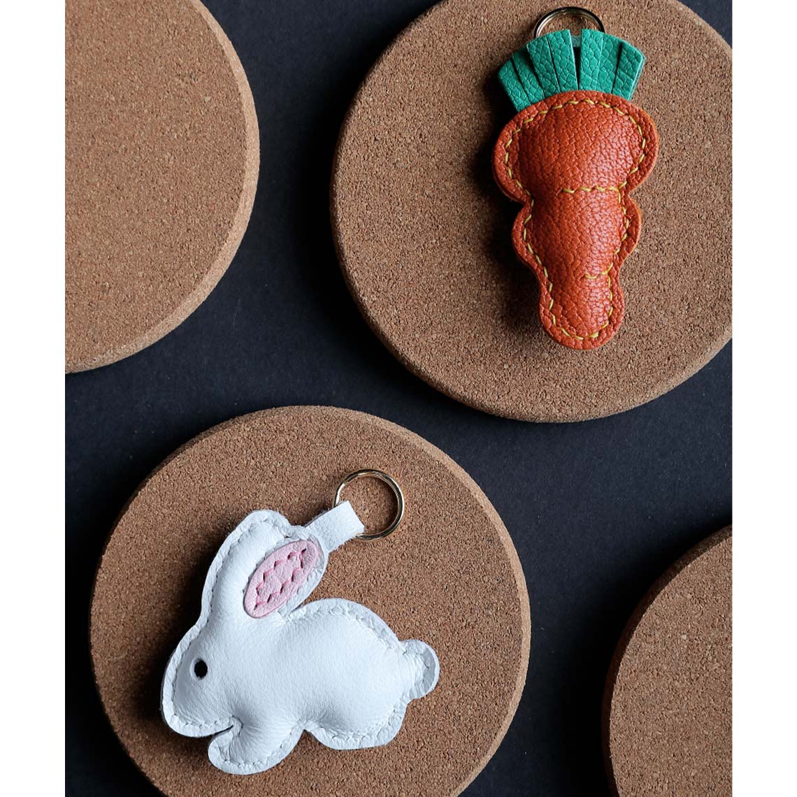 G8activist® Sheep Leather Bunny & Carrot Keychain DIY Kit - Image 6