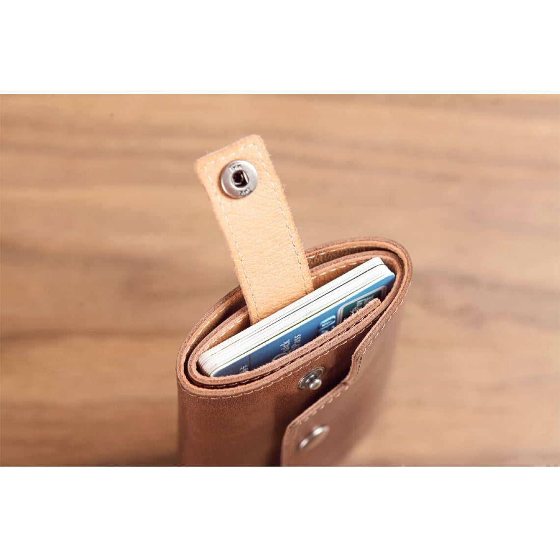 Vegetable Tanned Leather Slim Card Holder - Image 6