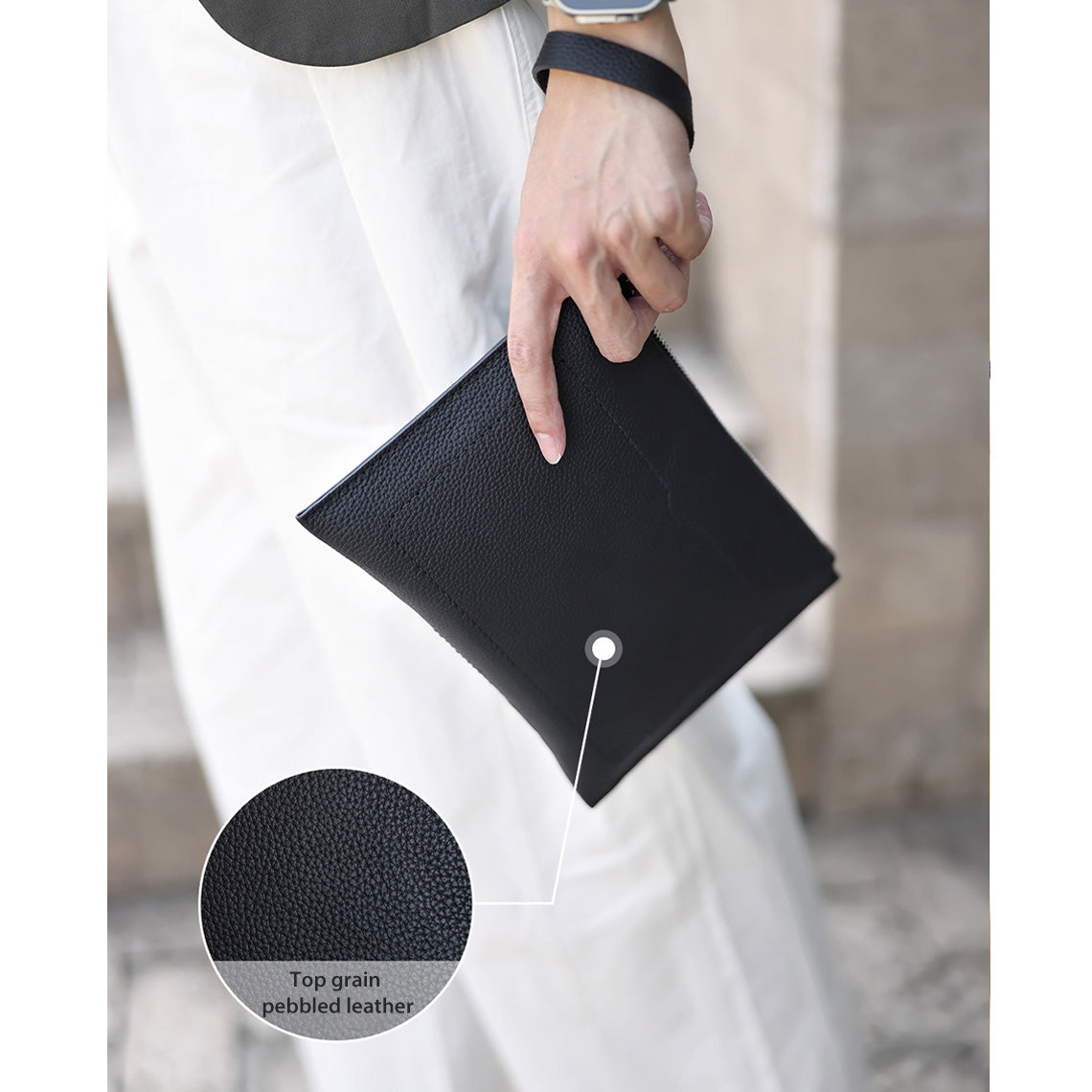 G8activist® Top Grain Leather Men Clutch Bag DIY Kit - Image 2