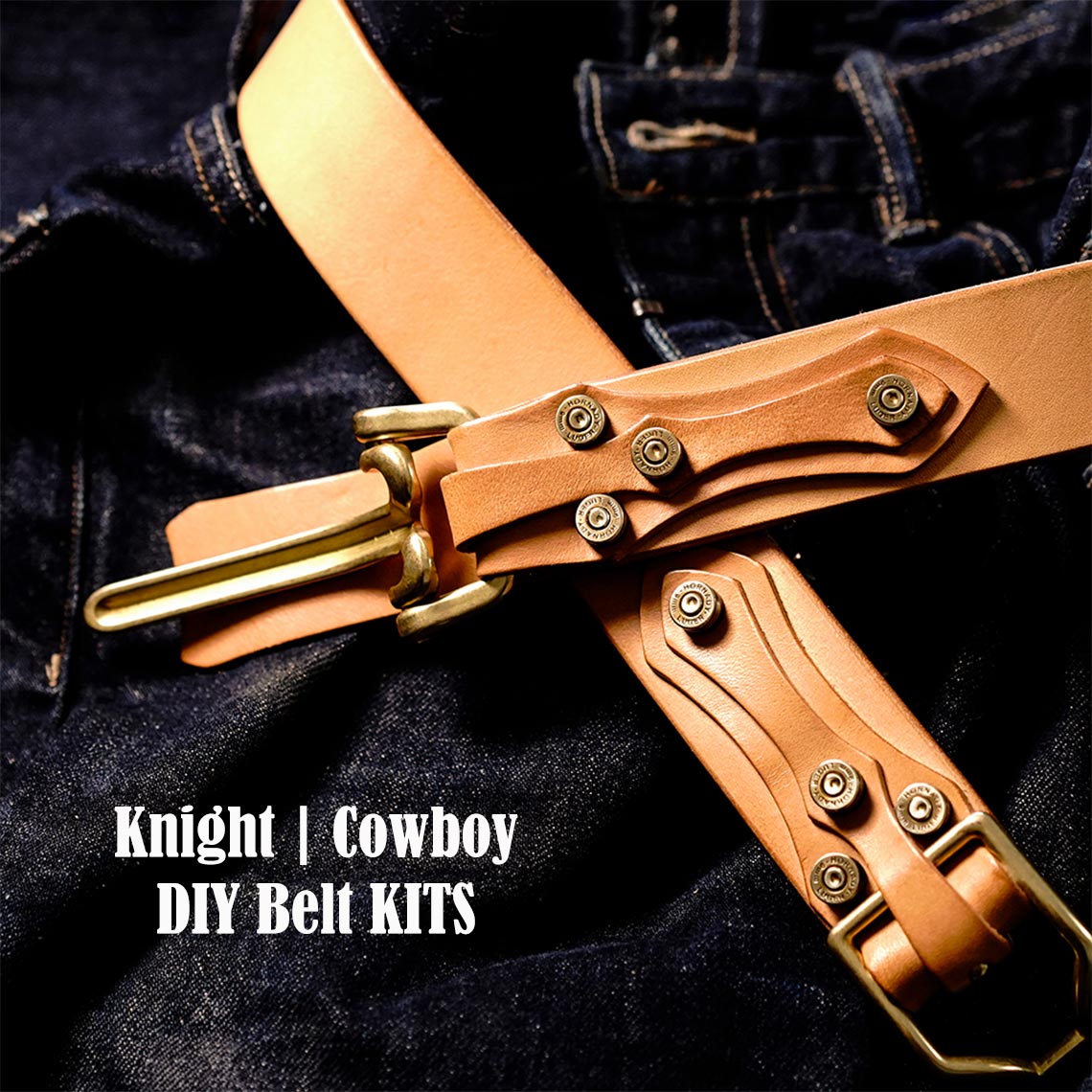 G8activist® Full Grain Leather Knight Buckle Cowboy Belt DIY Kit