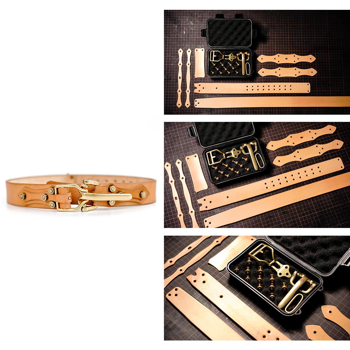 G8activist® Full Grain Leather Knight Buckle Cowboy Belt DIY Kit - Image 2