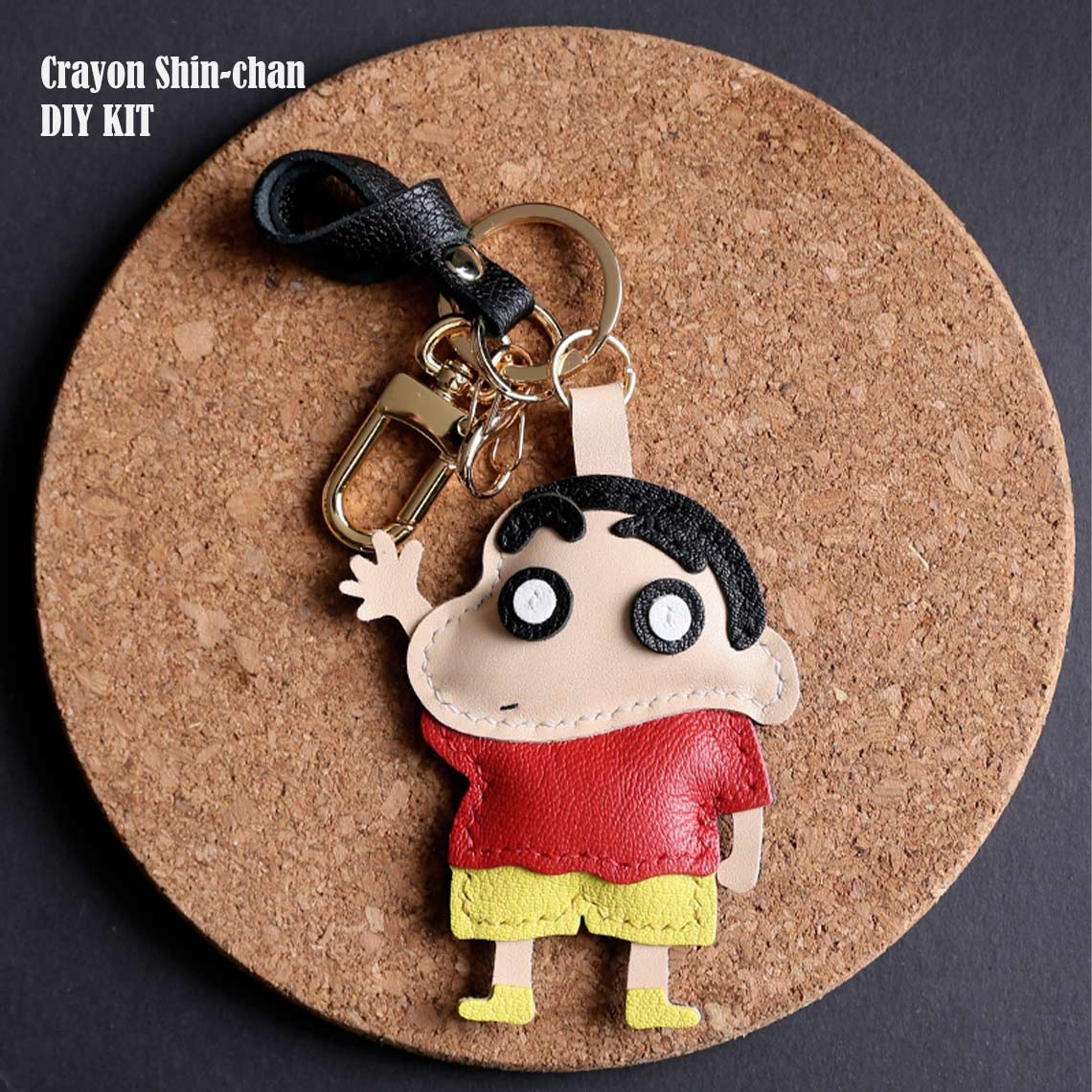 G8activist® Sheep Leather Crayon Shin-chan Keychain DIY Kit