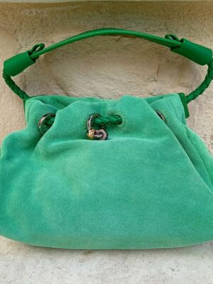 Suede Leather Summer Drawstring Shoulder Bag