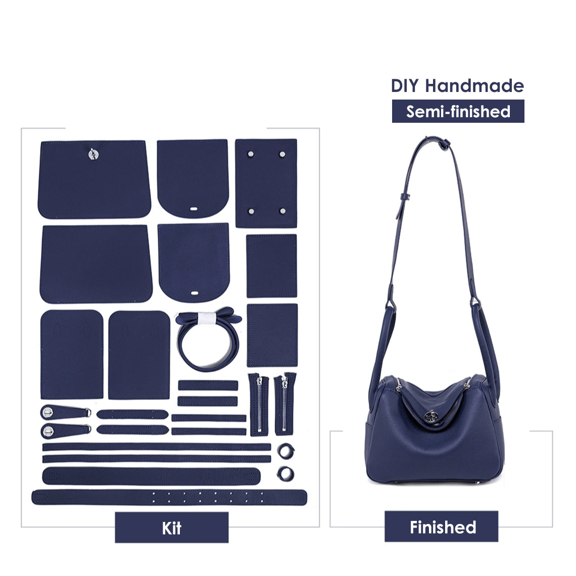 Top Grain Leather Fashion Lindi Handbag DIY Kit | Price Drop at Checkout - Image 17