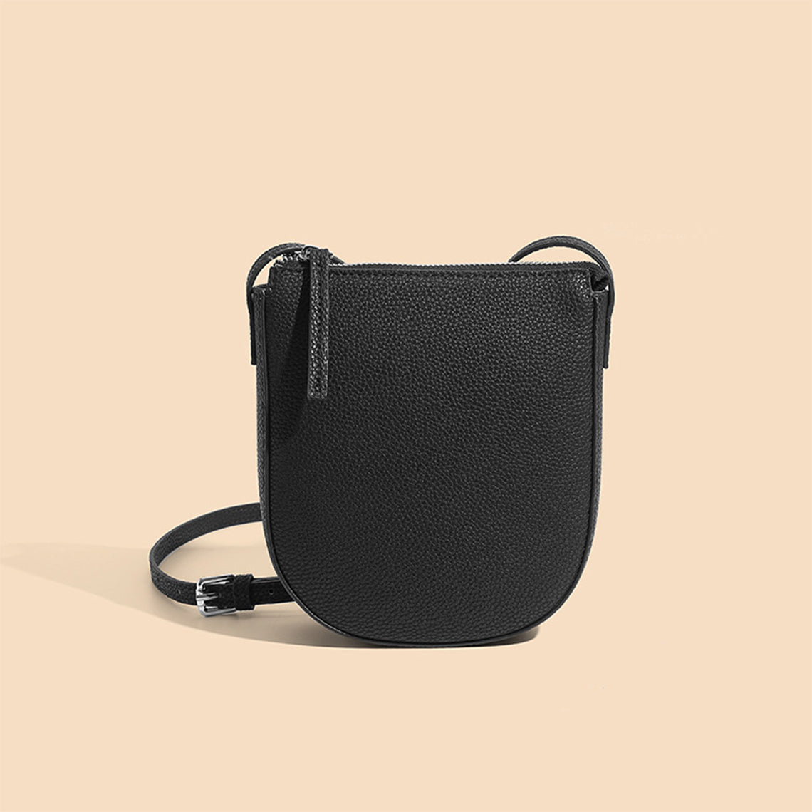 Leather Simple Crossbody Phone Bag - Image 7