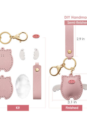 G8activist® Leather Flying Pig Keychain DIY Kit