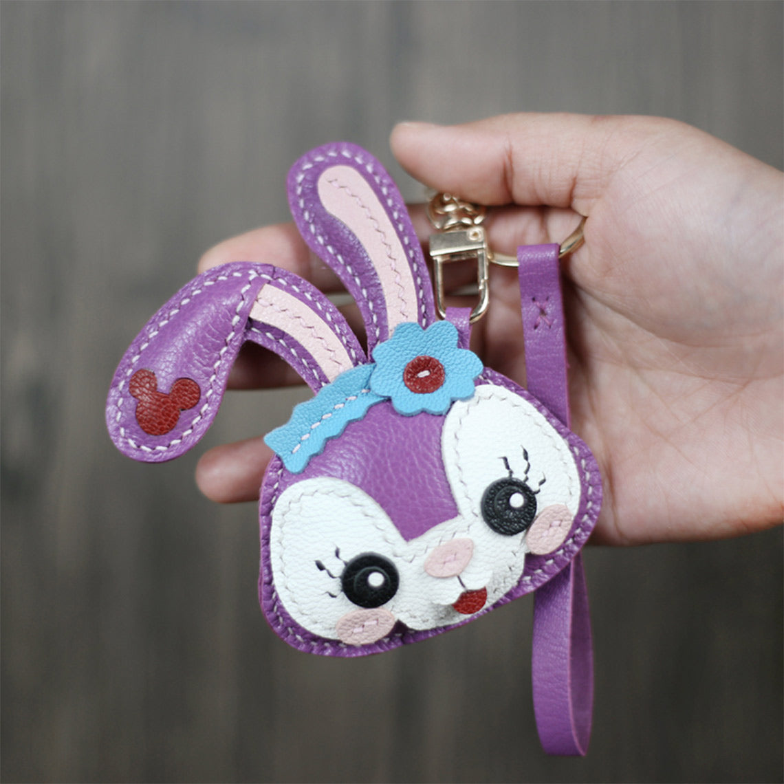G8activist® Leather Lavender Bunny Keychain DIY Kit - Image 7