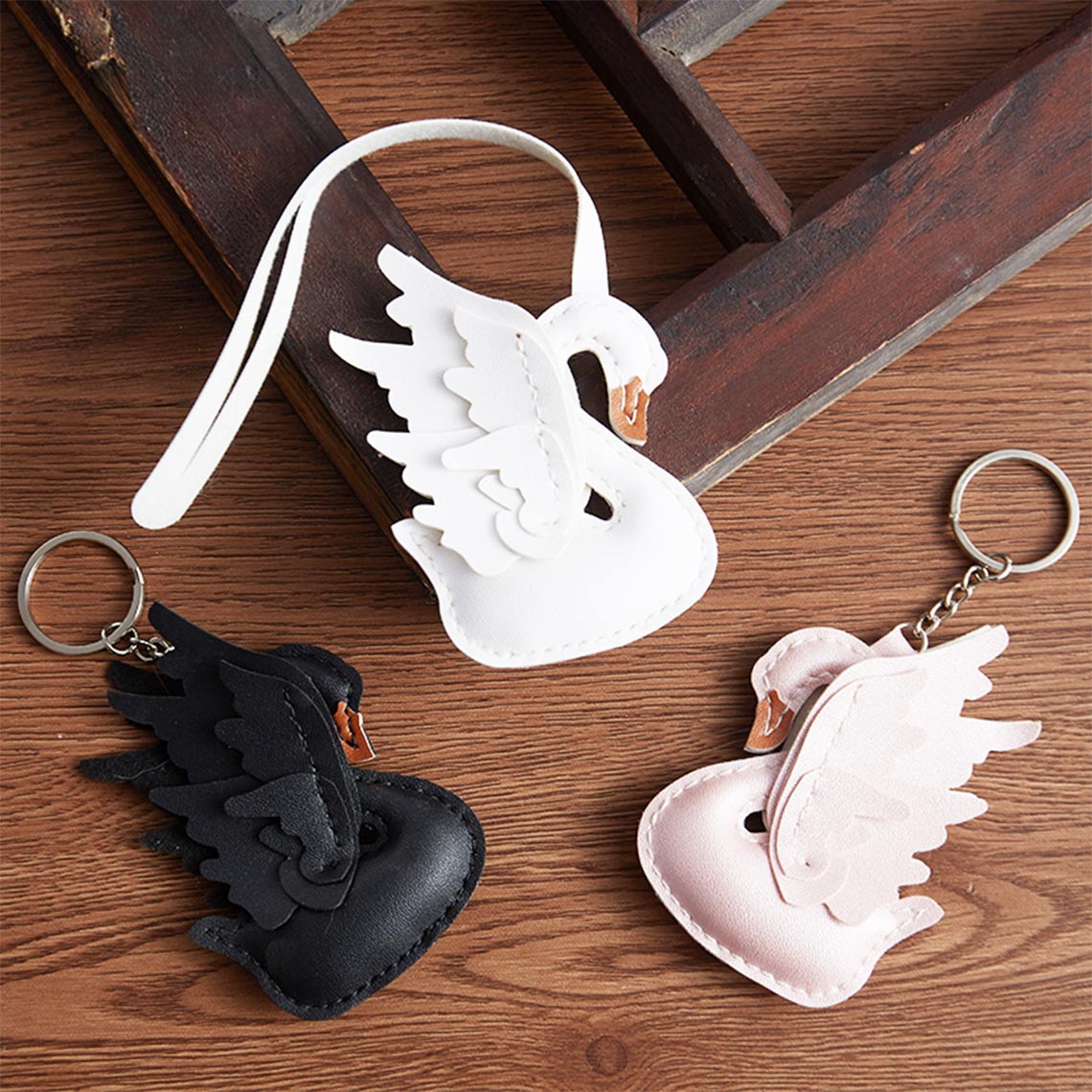G8activist® Leather Swan Bag Charm DIY Kit - Image 5