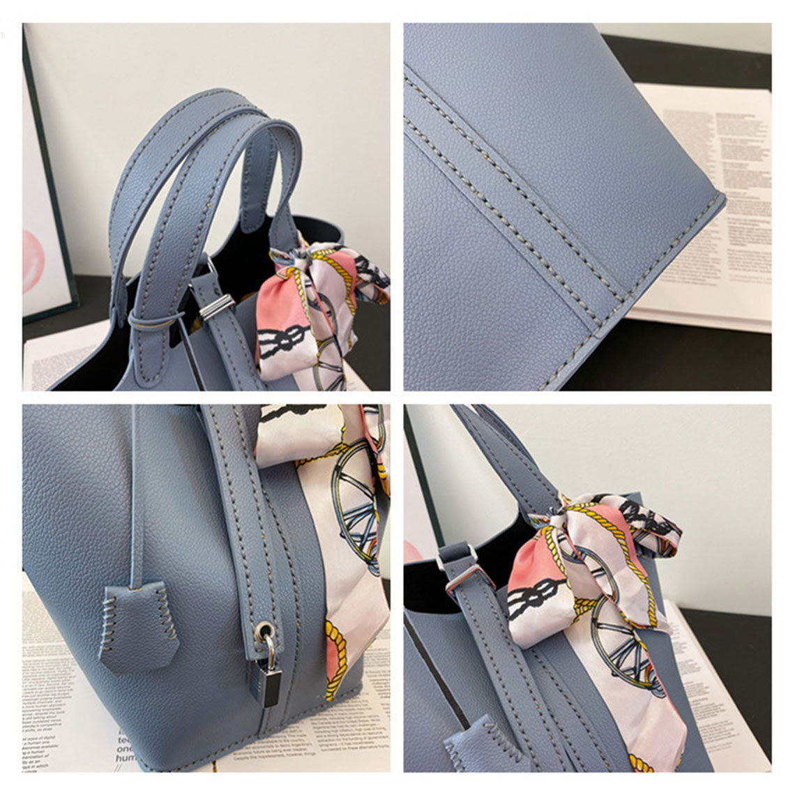 G8activist® Vegan Leather Lady Lock Tote Bag DIY Kit - Image 2