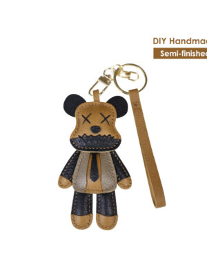 G8activist® Leather Violent Bear Keychain Charm DIY Kit