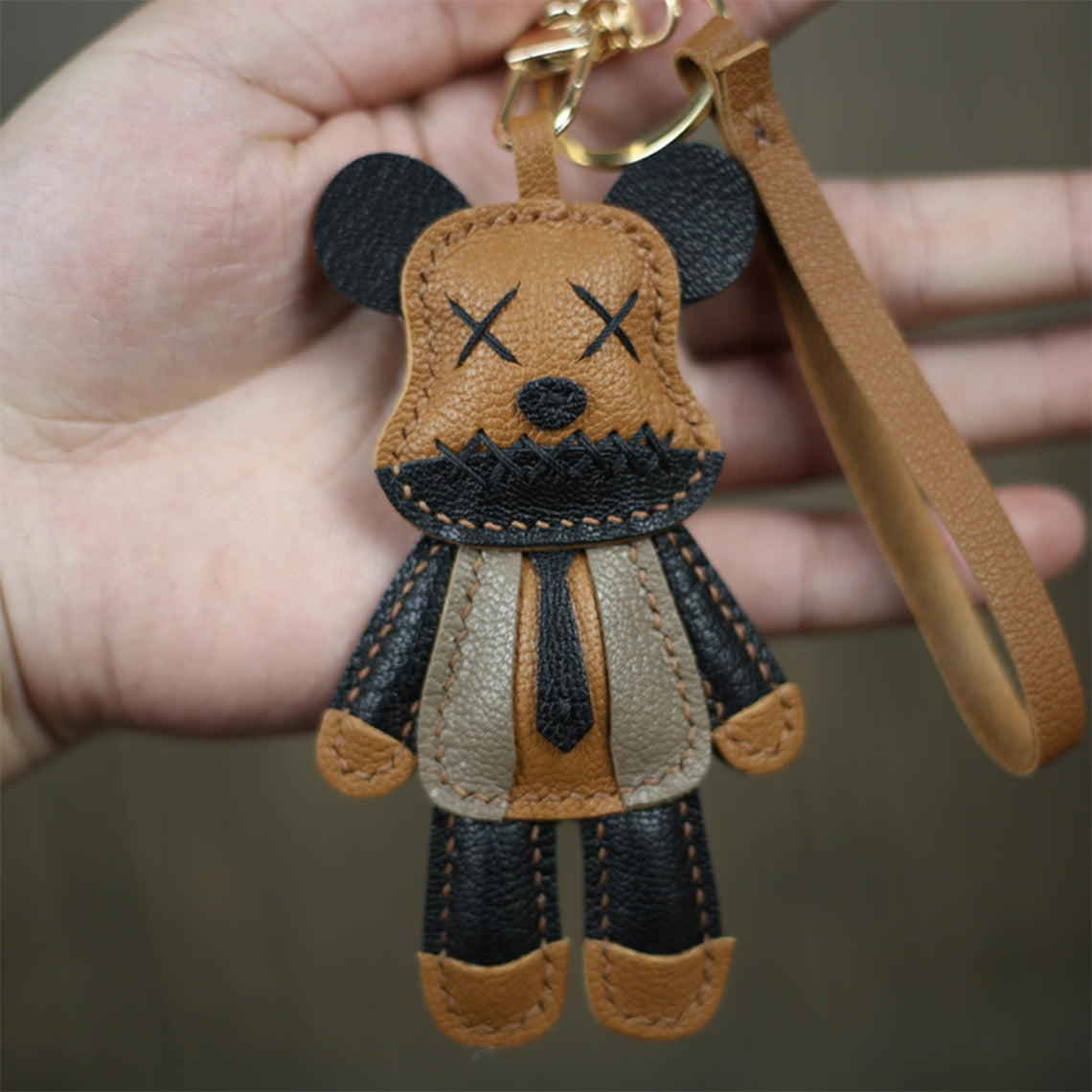 G8activist® Leather Violent Bear Keychain Charm DIY Kit - Image 7