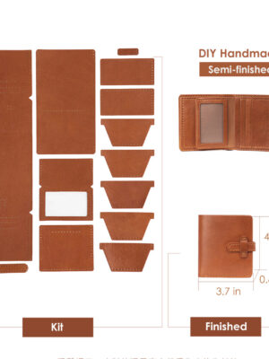 G8activist® Top Grain Leather Men Wallet With Picture Window DIY Kit